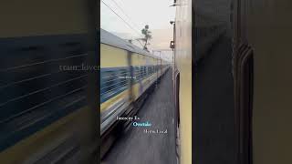 Overtaking train travel highspeedtrain intercityexpress indianrailways [upl. by Enelyaj]