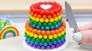 Beautiful Miniature Colorful Cake 🌈 Miniature Rainbow Chocolate Cake Decorating Ideas [upl. by Hut]