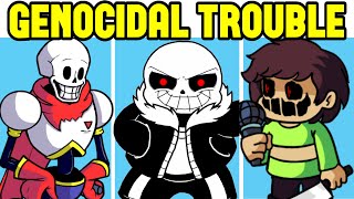 Friday Night Funkin VS Genocidal Trouble Triple Trouble Cover FNF Mod [upl. by Newkirk351]