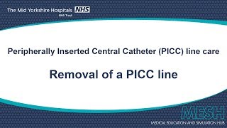 Removal of a PICC line [upl. by Alyt]