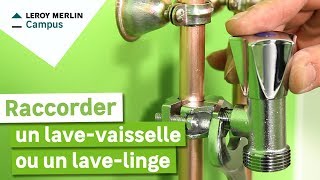 Comment raccorder un lavevaisselle ou un lavelinge  Leroy Merlin [upl. by Isaacson348]