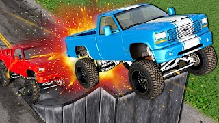 JUMP RACE IN LIFTED TRUCKS BeamNG Drive [upl. by Jodi473]