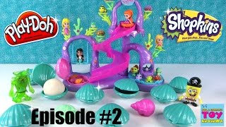 Play Doh Shopkins Under The Sea Splashlings Surprise Toys Opening 2  PSToyReviews [upl. by Weight]