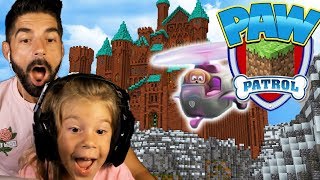 Paw Patrol Minecraft Adventure with My Daughter  Skyes Helicopter [upl. by Nanyk]