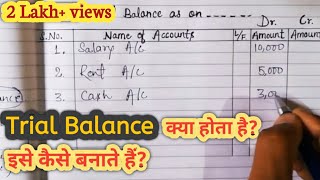 Trial Balance क्या है और इसे कैसे बनाते हैं  What is Trial Balance amp How to prepare Trial Balance [upl. by Odlonra]