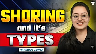 Shoring  Types of Shoring  Building Construction  Civil Engineering  Harshna Verma [upl. by Akyre]