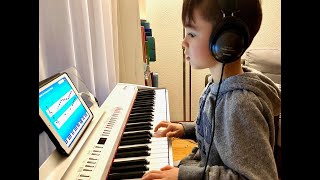 Piano progress with Simply Piano in 22 month kid started at age 5 selflearning [upl. by Anelhtac]