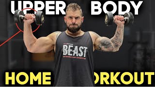 25 Minute Upper Body Dumbbell Workout  Works even with light weights [upl. by Sedlik]