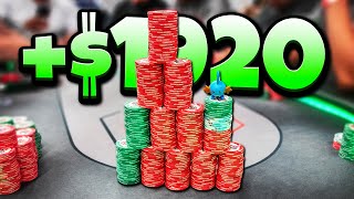 Flopping a SET and GETTING PAID 2000 POT at 12  Poker Vlog 226 [upl. by Ennadroj]