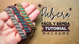 🔰 Cómo hacer PULSERA de HILO 2 Colores Fácil y Rápida Paso a Paso  DIY Easy Macrame Bracelet 57 [upl. by Otilegna]