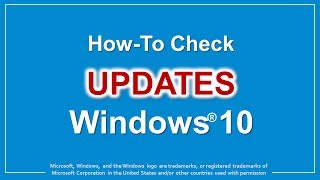 How to Check Updates in Windows 10 [upl. by Dena]