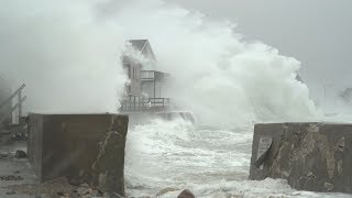 Extreme Storm Surge BLASTS Scituate MA at high tide  322018 [upl. by Jack]