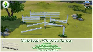 Bakies The Sims 4 Custom Content Unlocked  Wooden Fences [upl. by Iinde]