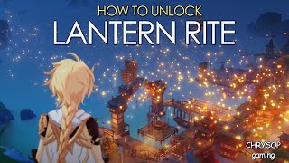 How to unlock Lantern Rite event  GENSHIN IMPACT [upl. by Maxim]