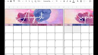 Making a Calendar in Google Sheets [upl. by Ahsatal560]