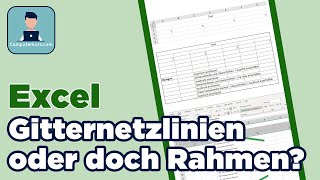 Excel Gitternetzlinien [upl. by Kyne545]