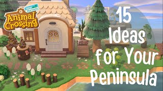 15 Beautiful ACNH Peninsula Designs to Inspire Your Island  Animal Crossing New Horizons [upl. by Wyatt]