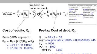 12 of 17 Ch14  Calculate WACC example [upl. by Zelazny]