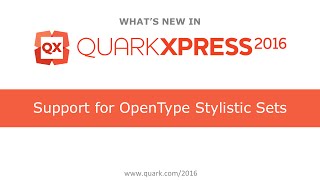 TOP 10 of QX2016 Support for OpenType Stylistic Sets [upl. by Ttimme]