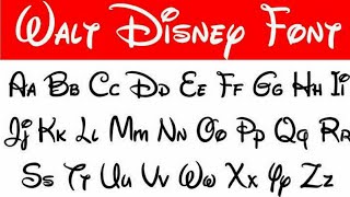 Learn to write Disney letters  Disney Fonts Calligraphy [upl. by Noorah]