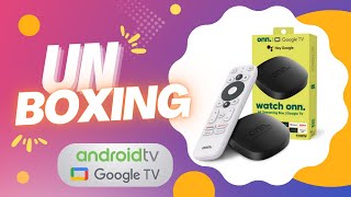 Unboxing TV Box Onn con Google TV Certificada y Netflix Certificada 4k [upl. by Leumas]