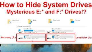 How to Hide System Drives in Windows Mysterious E and F Drives [upl. by Biddie]