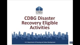 CDBGDR Training Eligible Activities [upl. by Koloski]