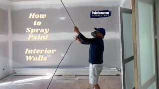 How To Spray Paint Interior Walls [upl. by Manouch]