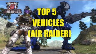 Top 5 quotVEHICLESquot for AIR RAIDER Earth Defense Force 6 EDF 6 [upl. by Aznarepse]