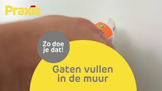 Gaten vullen in de muur zo doe je dat  Praxis [upl. by Bean]