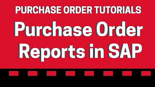 Purchase Order Report in SAP2022  SAP MM Purchase Order [upl. by Haididej]