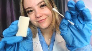 ASMR EAR CLEANING amp MEDICAL EXAMINATION Doctor Roleplay Gloves Light Tweezers QTips [upl. by Anivla]