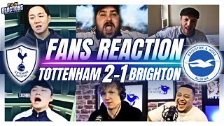 SPURS FANS REACTION TO TOTTENHAM 21 BRIGHTON  PREMIER LEAGUE [upl. by Daffie]