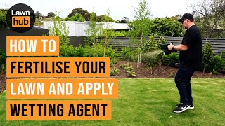 How to fertilise your lawn and apply wetting agent [upl. by Lledrac509]