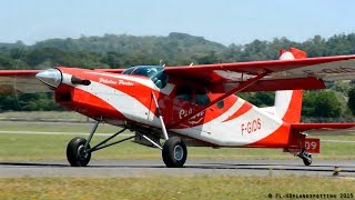 Awesome Pilatus PC6 Turbo Porter FGIDS startup STOL takeoff amp landing at Albi LBILFCI [upl. by Asnarepse]