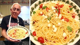 Spaghetti with Fresh Tomatoes and Mozzarella Recipe [upl. by Aieken]