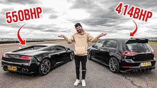 MY VW GOLF R TAKES ON MY LAMBORGHINI [upl. by Cutty]