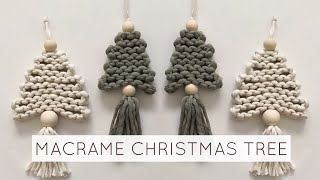 DIY MACRAME CHRISTMAS TREE  EASY MACRAME TUTORIAL  MACRAME CHRISTMAS ORNAMENT [upl. by Arnaud]