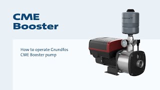 How to operate Grundfos CME Booster pump [upl. by Lorimer]