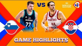 Slovenia vs Croatia Full Game Highlights  FIBA Basketball World Cup 2023 Qualifiers  June 30 2022 [upl. by Haliek]