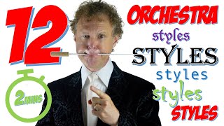 ORCHESTRA 12 STYLES IN 2 minutes  Classical Music  Rainer Hersch [upl. by Rapsag]