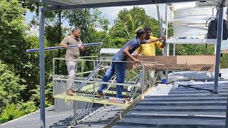 High Pressure Stainless Steel Solar Water Heater Installation By Team JRF [upl. by Ayitahs]