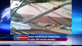 Michoacán Inusual tornado sacude Tangancícuaro [upl. by Nolos968]