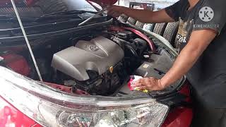 Toyota vios change oil and oil filter [upl. by Renner926]