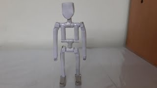 How to make a simple action figure out of paper articulated [upl. by Kean349]