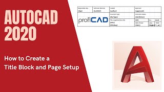 AutoCAD 2020 Title Block and A3 A4 Page Setup [upl. by Anirtak]