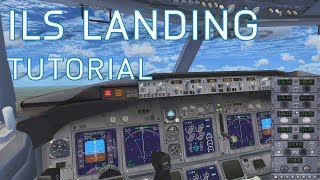 FSX How to Land with ILS  Autopilot Landing  Boeing [upl. by Ritch]