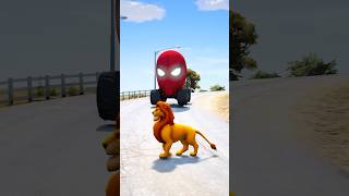 SPIDERMAN SAVED ELEPHANT FROM HIS SPIDEYCAR shortsfeed gta gta5 [upl. by Floyd]