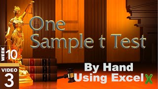 Learning the One Sample t Test by Hand with Excel 103 [upl. by Ibrab]