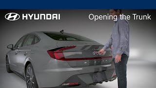 Opening the Trunk  Hyundai [upl. by Htinnek]